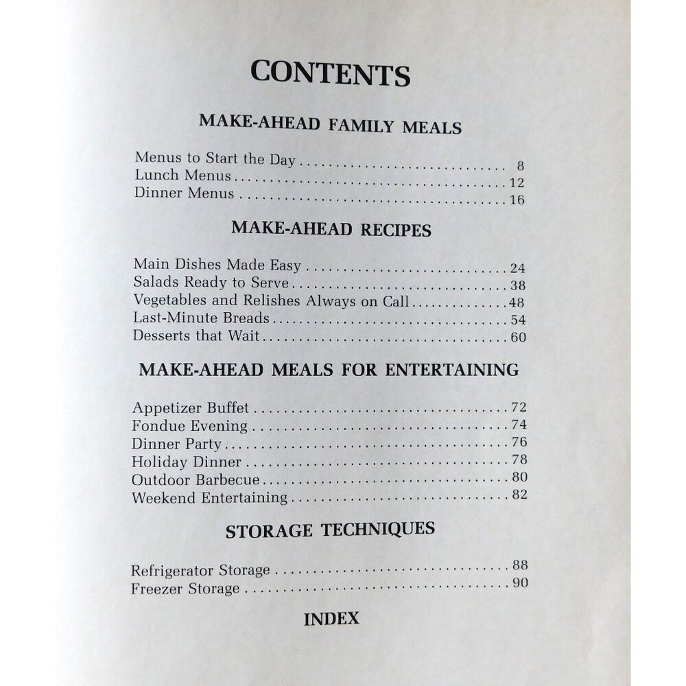 Vintage Better Homes & Gardens Make Ahead Cook Book 1st Edition 1971 HB Recipes - Picture 4 of 9